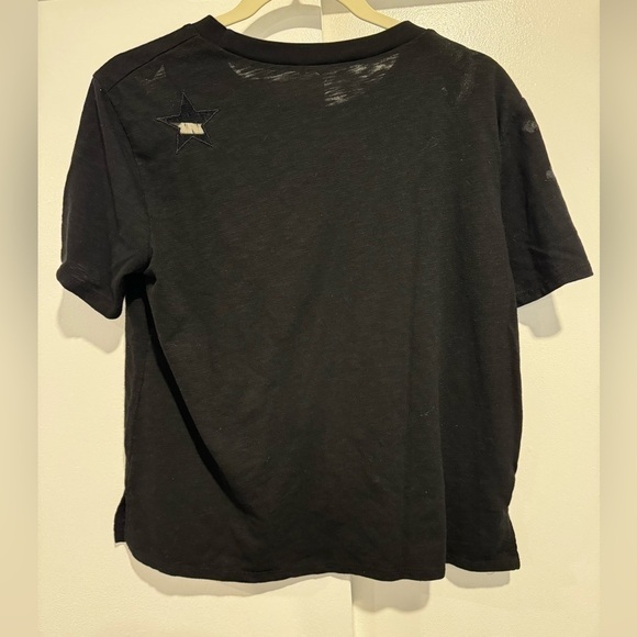 Honey Punch Black Star design oversized slightly cropped t-shirt size Small - Picture 7 of 7